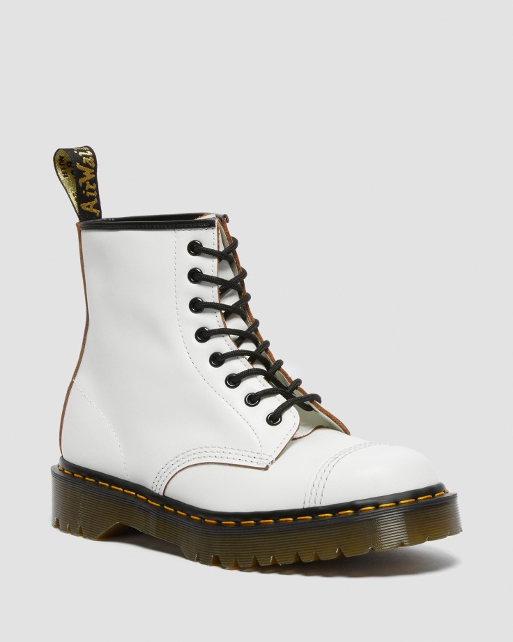 1460 Bex Made in England Toe Cap Lace Up Boots Dr.Martens Ireland White