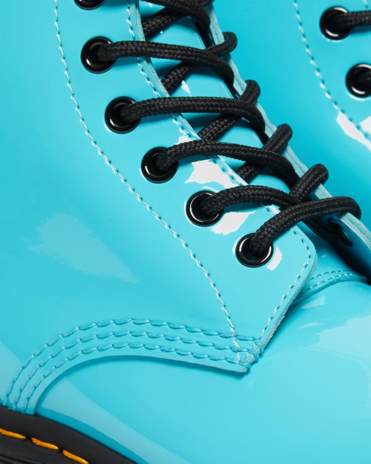 1460 Women's Patent Leather Lace Up Boots Turquoise Dr.Martens Ireland