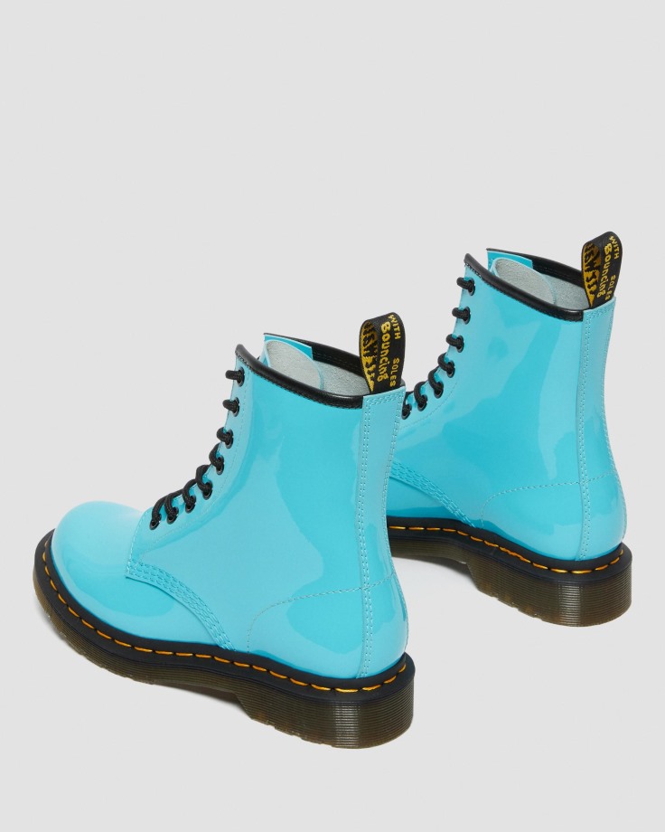 1460 Women's Patent Leather Lace Up Boots Turquoise Dr.Martens Ireland