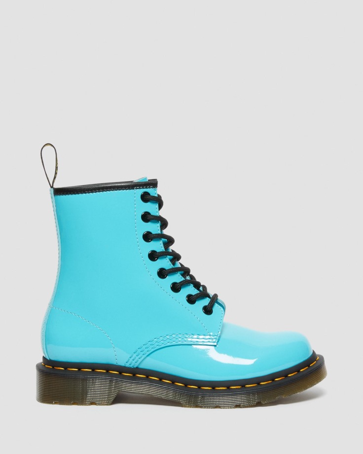 1460 Women's Patent Leather Lace Up Boots Turquoise Dr.Martens Ireland