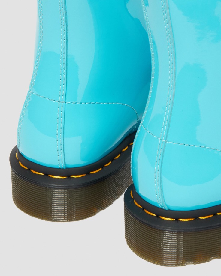 1460 Women's Patent Leather Lace Up Boots Turquoise Dr.Martens Ireland