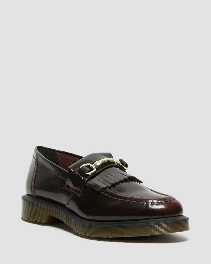 Adrian Snaffle Smooth Leather Kiltie Loafers Cherry Dr.Martens Ireland