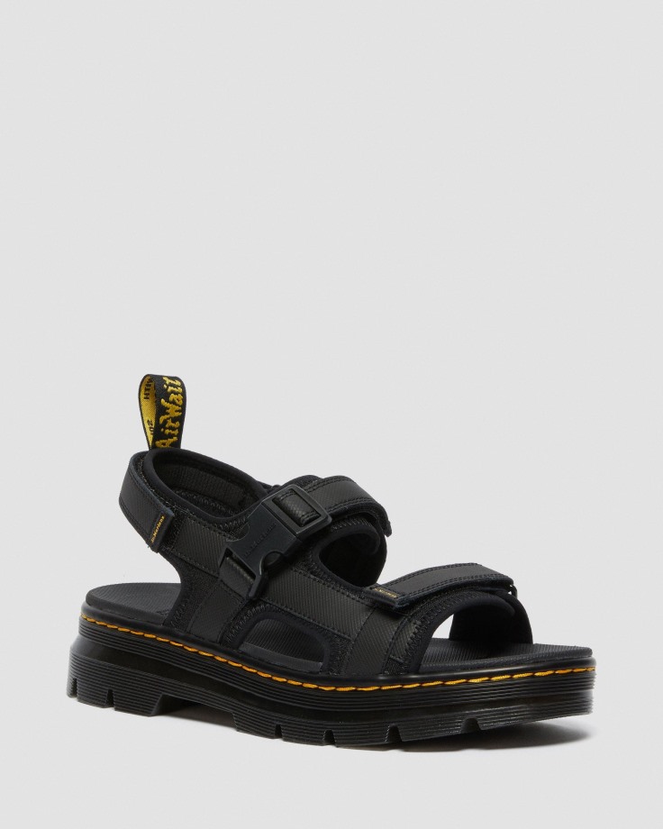 Black Dr.Martens Ireland Forster Webbing Sandals