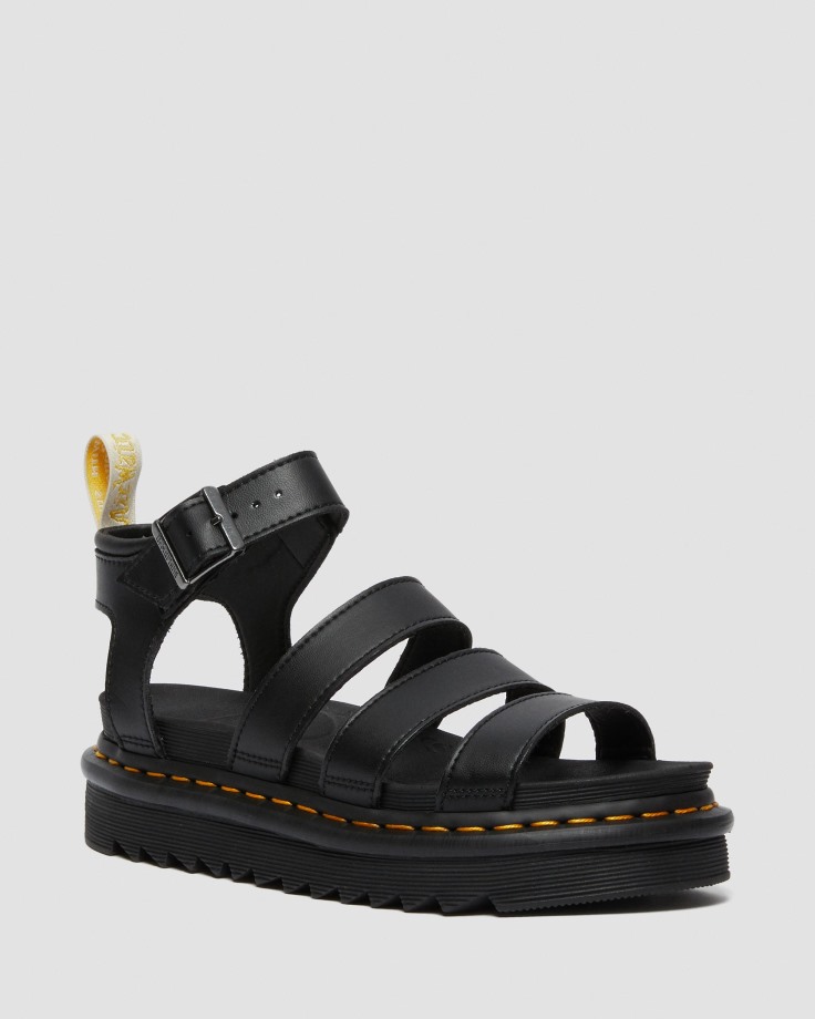 Black Dr.Martens Ireland Vegan Blaire Women's Felix Gladiator Sandals