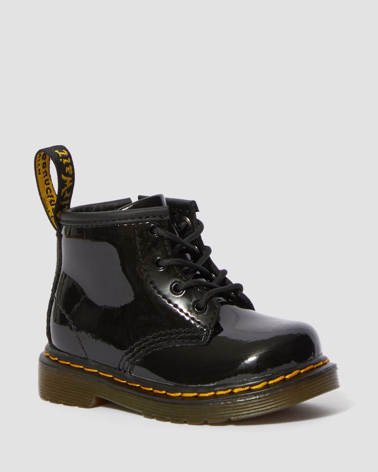 Black Infant 1460 Patent Leather Lace Up Boots Dr.Martens Ireland
