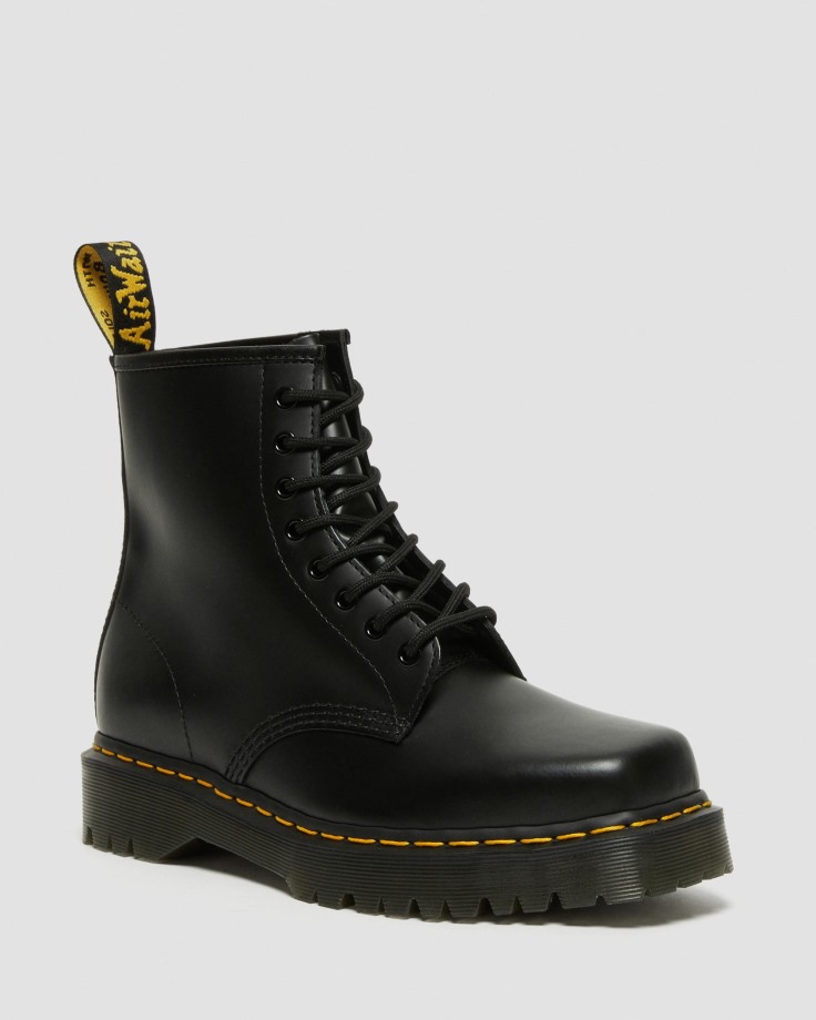 Black Dr.Martens Ireland 1460 Bex Squared Toe Leather Lace Up Boots