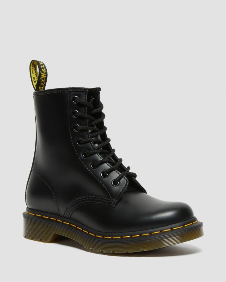 Black Dr.Martens Ireland 1460 Women's Smooth Leather Lace Up Boots