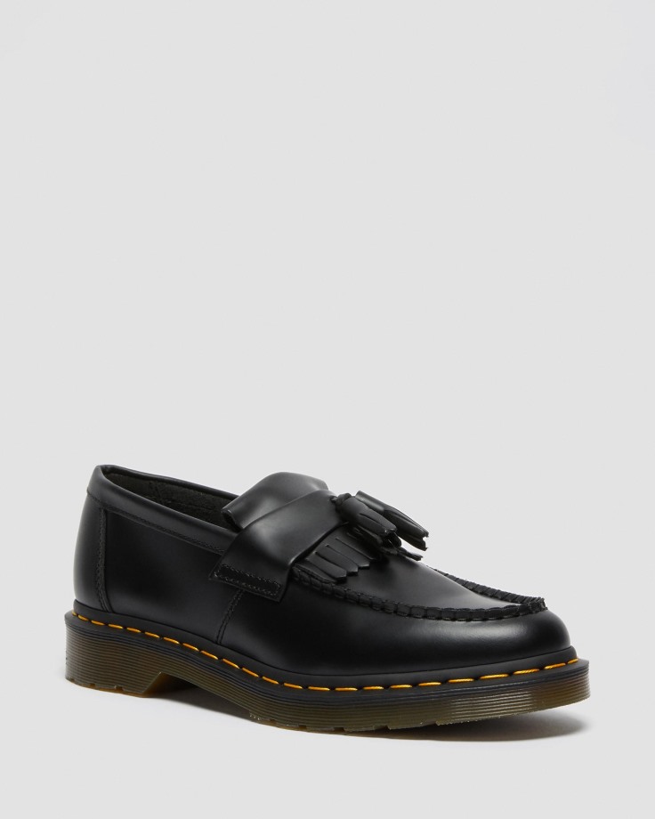 Black Dr.Martens Ireland AdrianStitch Leather Tassel Loafers