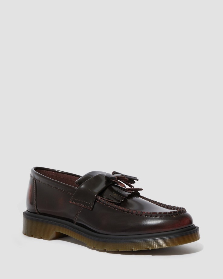 Cherry Dr.Martens Ireland Adrian Arcadia Leather Tassle Loafers
