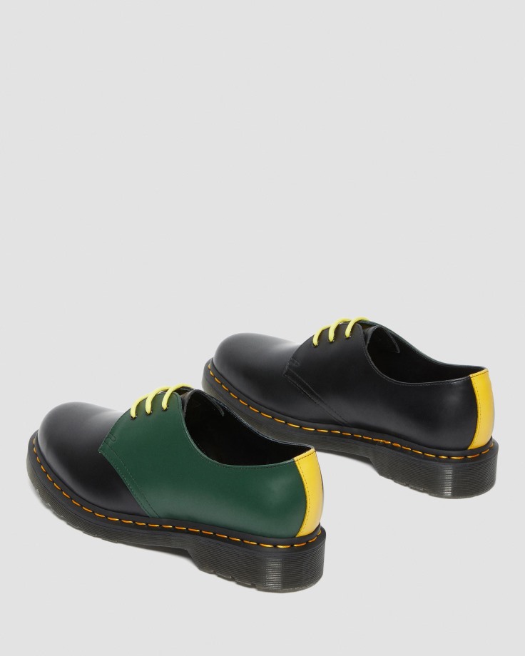 Dr.Martens Ireland 1461 Contrast Smooth Leather Oxford Shoes Black