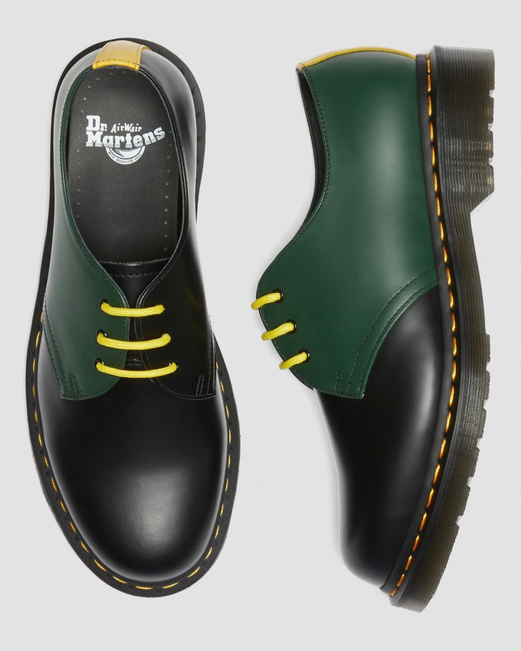 Dr.Martens Ireland 1461 Contrast Smooth Leather Oxford Shoes Black