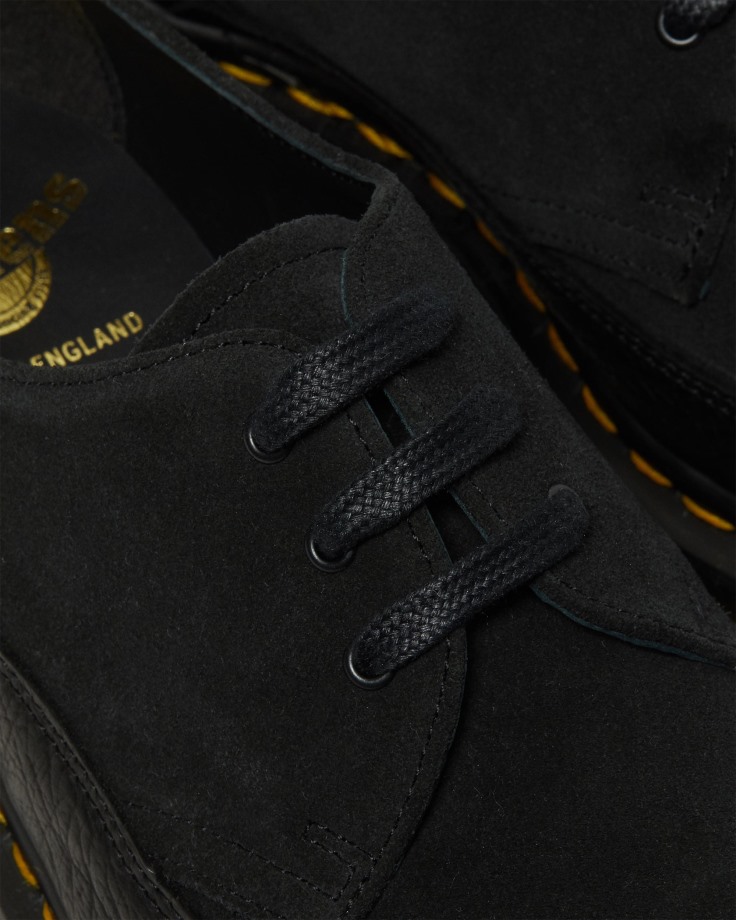 Dr.Martens Ireland 1461 Guard Made in England Leather Lace Up Boots Black