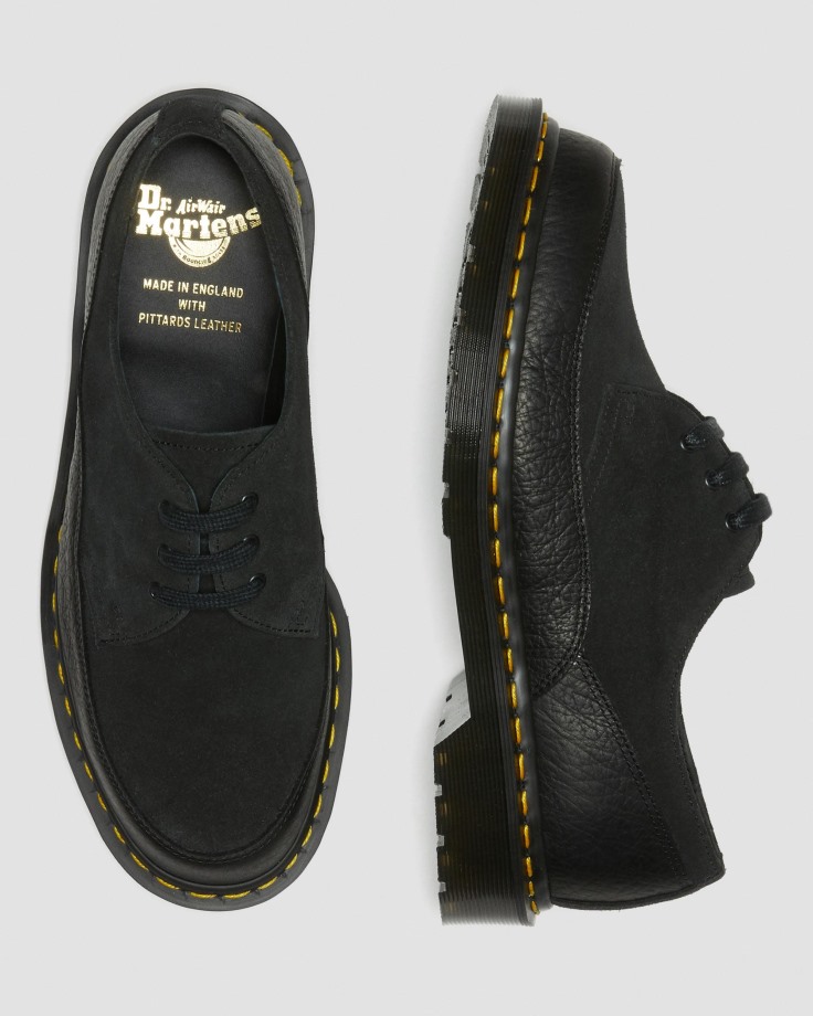 Dr.Martens Ireland 1461 Guard Made in England Leather Lace Up Boots Black