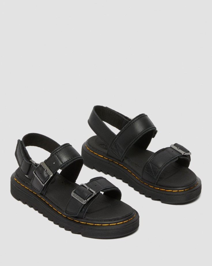 Dr.Martens Ireland Black Junior Kyle Leather Sandals