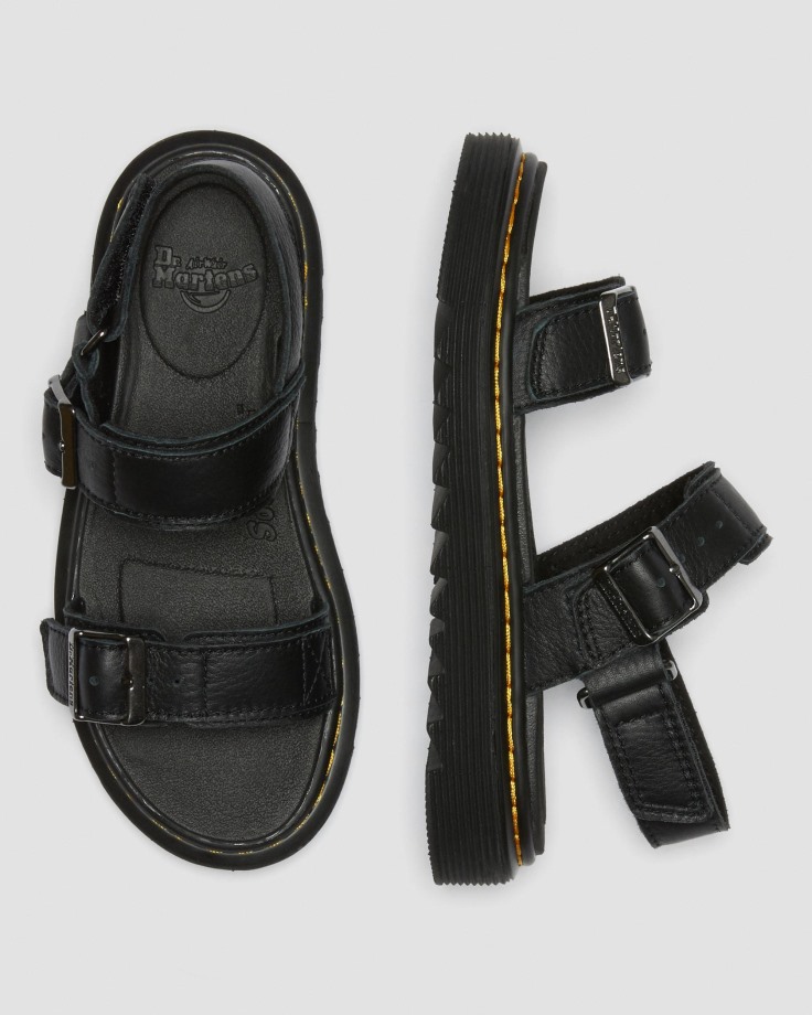 Dr.Martens Ireland Black Junior Kyle Leather Sandals