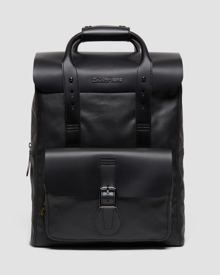 Dr.Martens Ireland Black Leather and Canvas Backpack