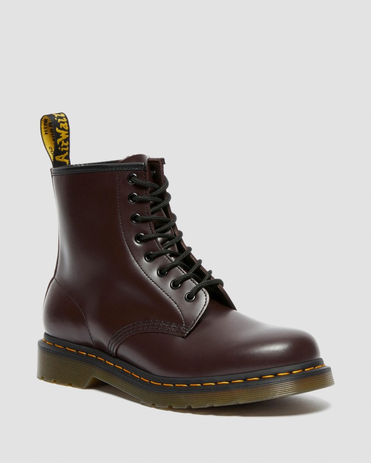 Dr.Martens Ireland Burgundy 1460 Smooth Leather Lace Up Boots