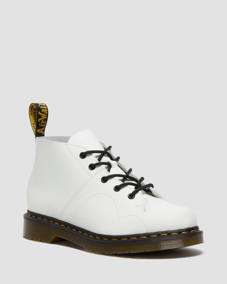 Dr.Martens Ireland Church Smooth Leather Monkey Boots White