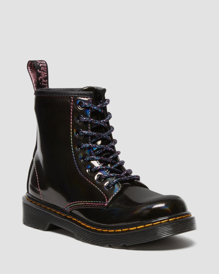 Dr.Martens Ireland Junior 1460 Sparkle Rays Lace Up Boots Black