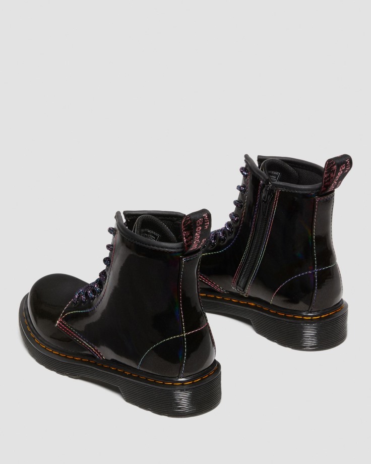 Dr.Martens Ireland Junior 1460 Sparkle Rays Lace Up Boots Black