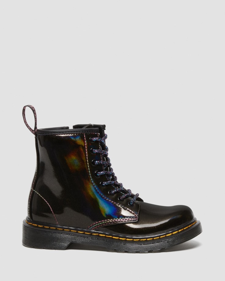 Dr.Martens Ireland Junior 1460 Sparkle Rays Lace Up Boots Black