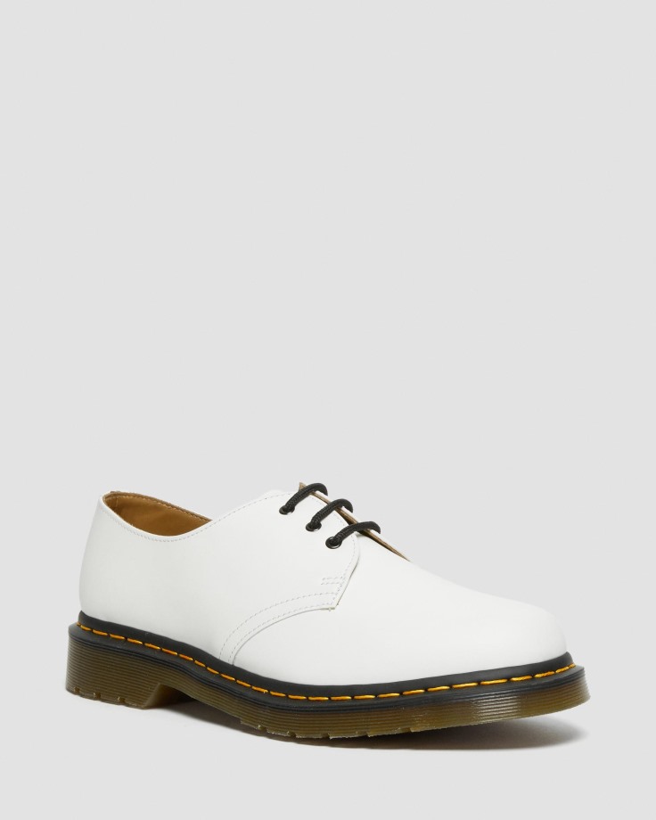 Dr.Martens Ireland White 1461 Smooth Leather Oxford Shoes